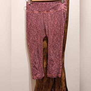 Reebok XS orange + pink camo sports leggings